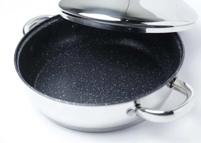 TAJINE ALUMUNIUM ANTI-ADH AVEC COUVERT POIGNÉ 24X6CM