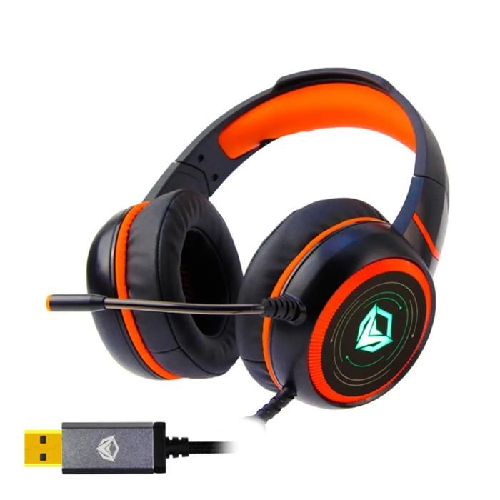 Casque Stéréo USB pour Gaming avec Microphone