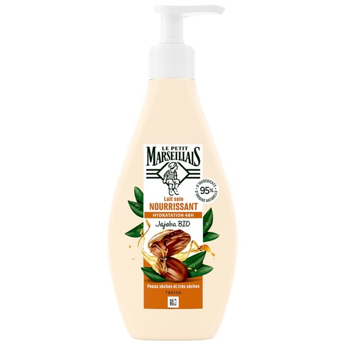 Le Petit Marseillais Lait Soin Nourissant Jojoba Bio Peaux Sèches et Très Sèches 250 ml