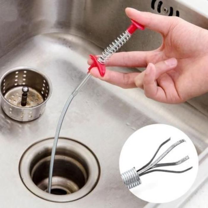 Déboucheur - Acier inoxydable - 60 cm - Outils de nettoyage - Pratique - Efficace