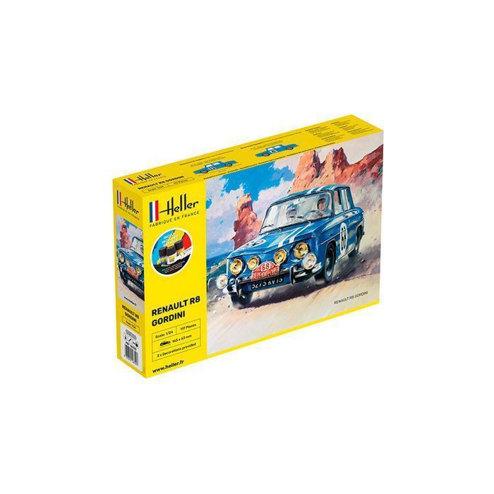 Starter Kit - HELLER - Renault 8 Gordini - 117 pièces - Échelle 1/24 - Couleurs de base