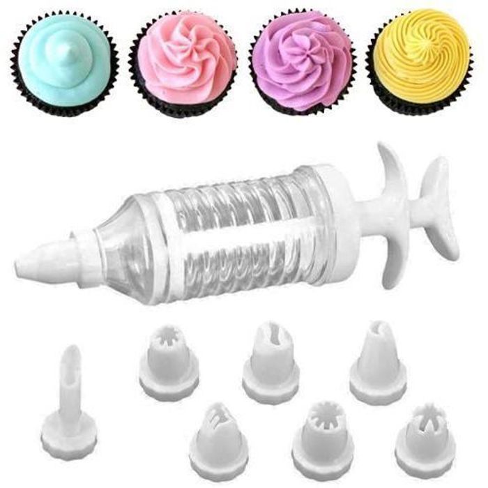 Ensemble de 8 d'embouts de seringues pour décoration de gâteau délicat