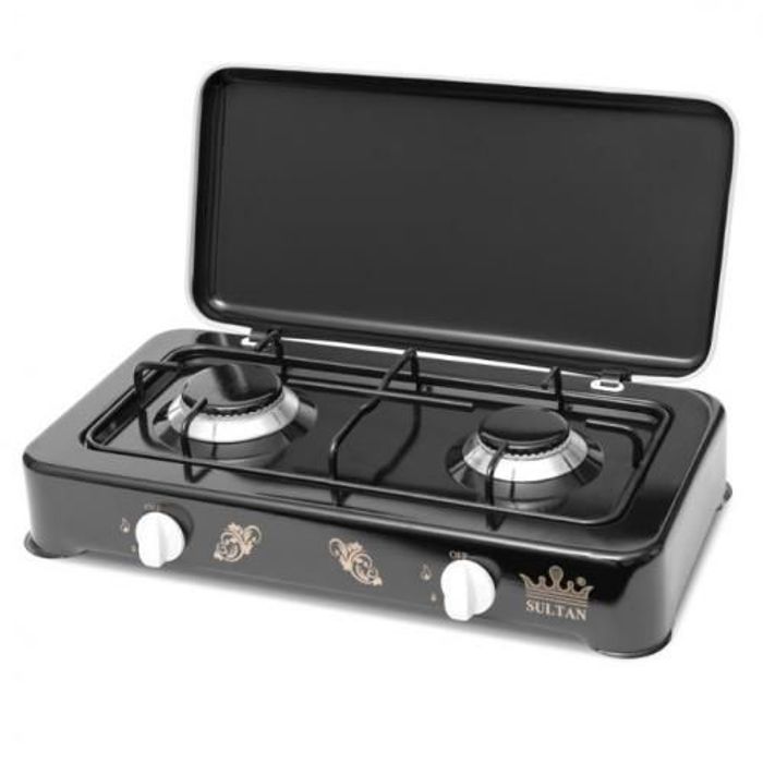 Réchaud à Gaz - Sultan - 2 Brûleurs - Couleur Aléatoire - Compact - Efficace