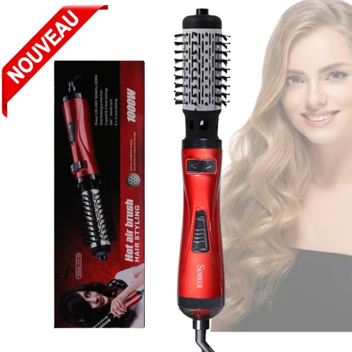 Brosses à cheveux à air chaud et sèche-cheveux rotatif,1000 Watt volumisateur, friser rotative DW-50
