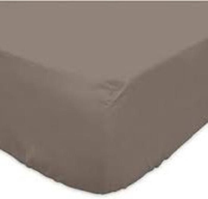 DRAP HOUSSSE POLYCOTON 70/31 - 140X190X35 - TAUPE