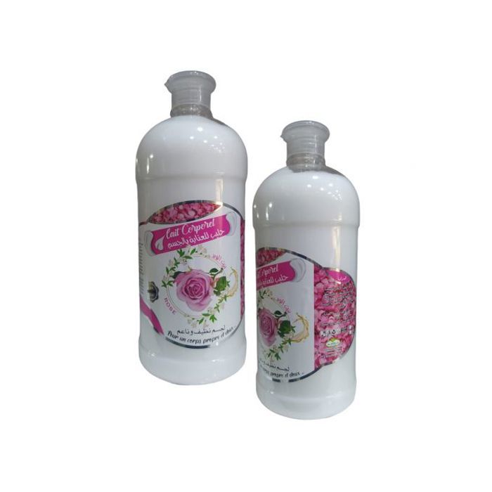 Al assille Lait Corporel ROSE 100 % Bio 1LITRE
