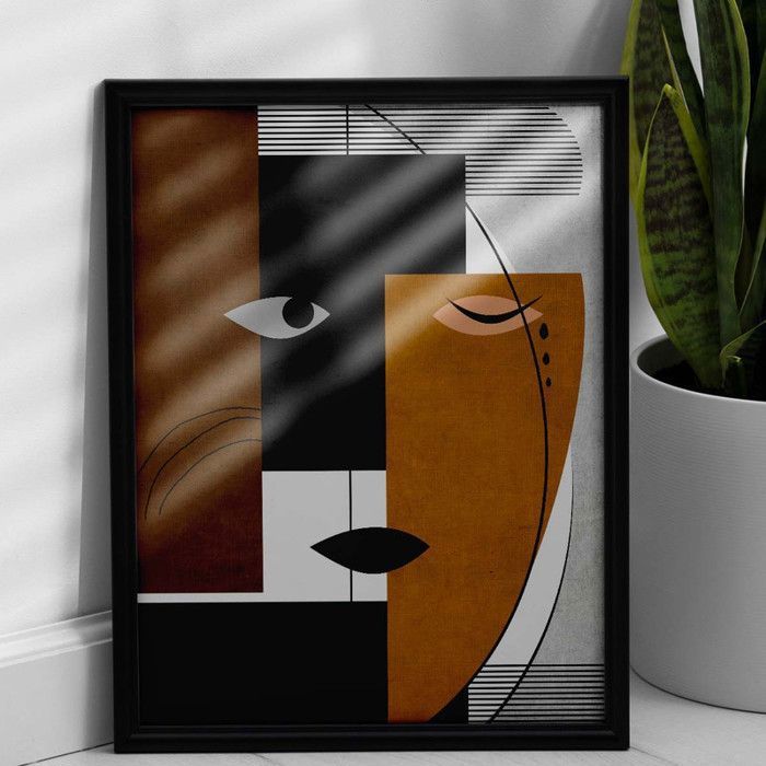 Tableau Décoratif - Essence de L'Art Moderne - 60 x 90 cm - Multicolore - Design Contemporain