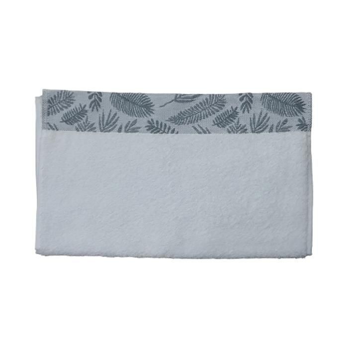 Serviette - FOUGERE - 40x70 cm - 500g - Jacquard - Gris