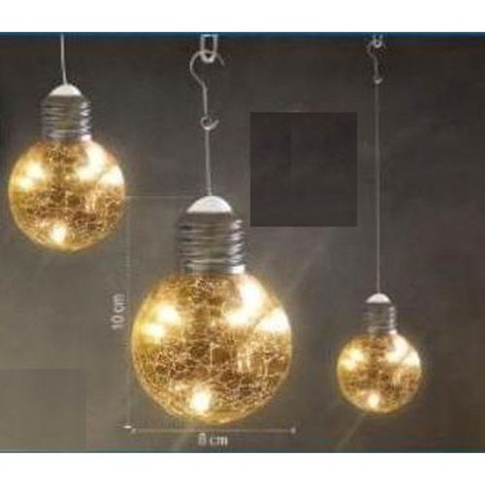 Lampe Décorative - AERON - Modèle Accrochable - 5 Lampes à Fil de Cuivre - 4,5V - Intérieur