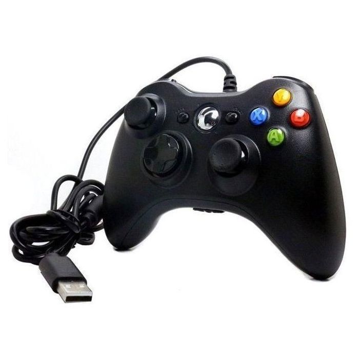 Manette Filaire USB - GENERIC - Xbox 360 - Compatible PC - Ergonomique - Réactive