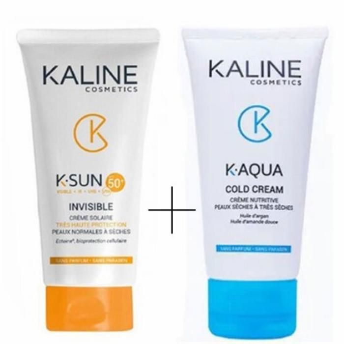 Pack Solaire - Kaline - Écran Solaire + Crème Hydratante - Protection UVA/UVB - Huile d'argan - Peau éclatante