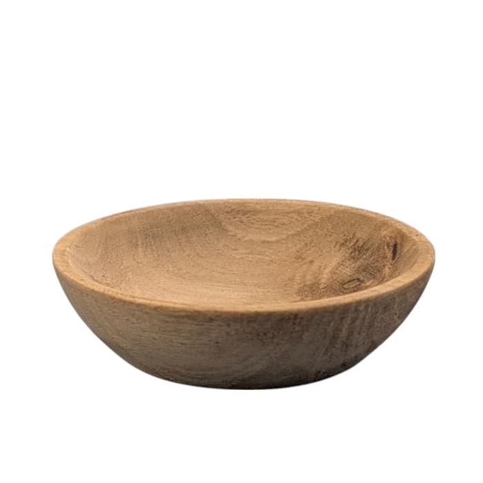 Assiette creuse artisanale en bois de gharghaâ petit saze