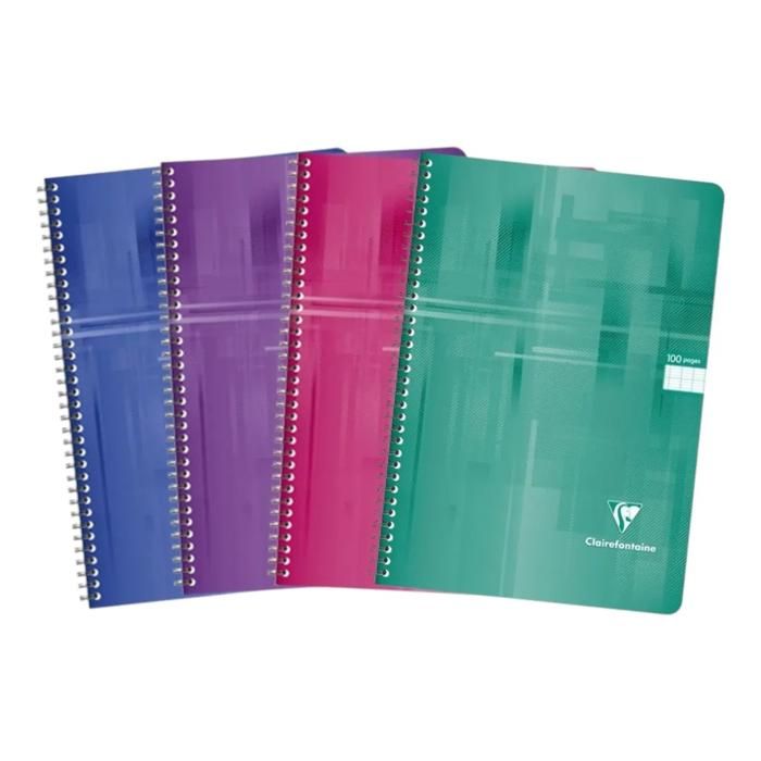 Cahier Reliure Intégrale A4 100P Seyès – Papier 90g, Couverture Claire