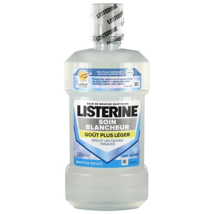 -Listerine Bain de Bouche Soin Blancheur 500 ml