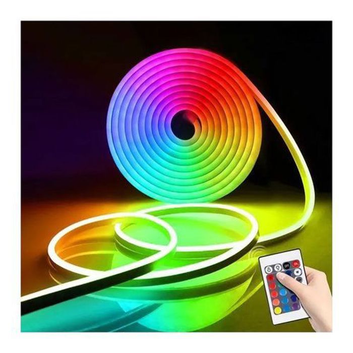 Ruban LED Flexible - Neon - RGB - Télécommande - Collant - 12V