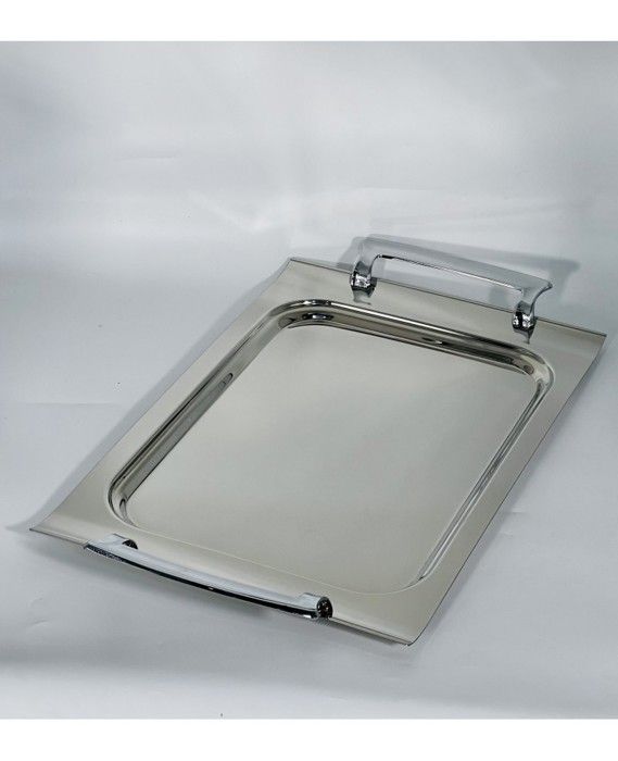 Plateau rectangulaire en inox 304 chrome 1mm 54x31cm