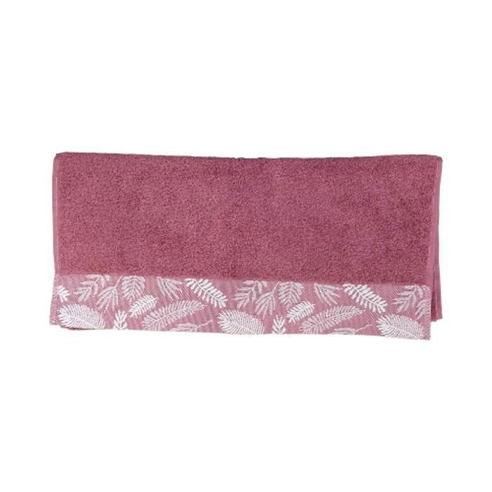 Serviette - GENERIC - FOUGERE - 50x90 cm - Rose - 500g - Jacquard