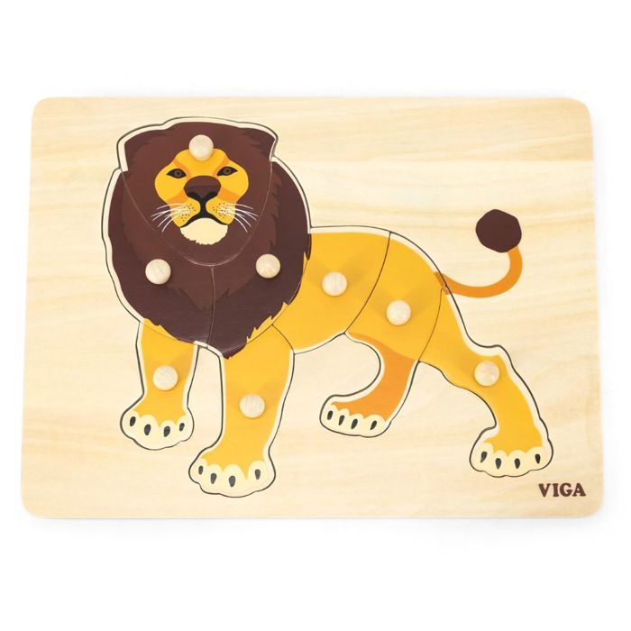 Viga - Puzzle Montessori lion 8 pièces