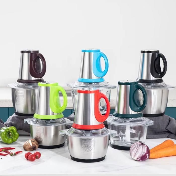 Hachoir à viande - Inox - 2 L - Manuel - Polyvalent - Durable  (Couleur aléatoire)
