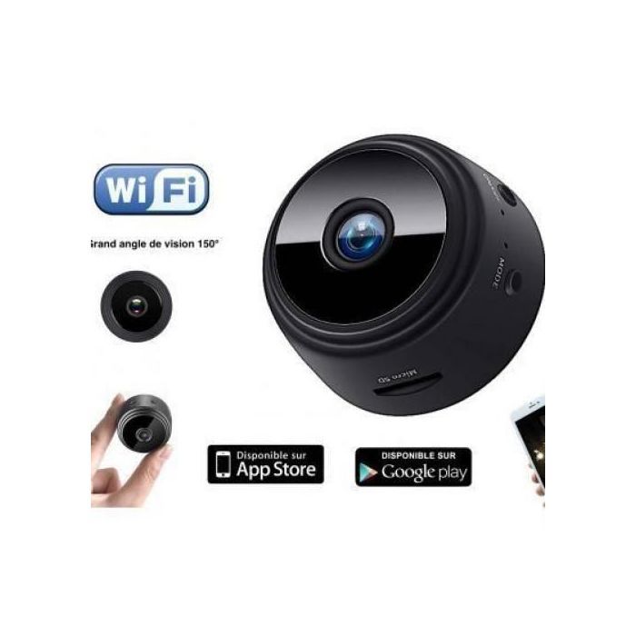 Mini Caméra de Surveillance IP Wifi HD 4K/1080p Sans Fil avec Détection de Mouvement - Sécurité Discrète et Performante