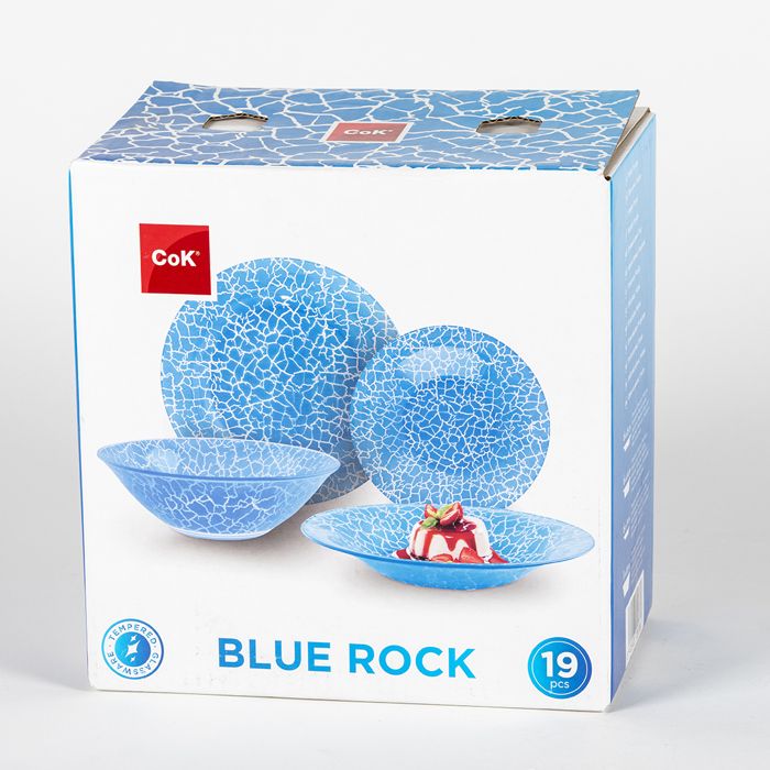 Set 19 piéces collection bleu rock