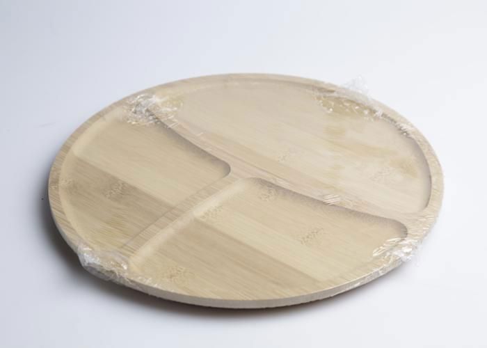 Plaque de Collation - Bambou - Rond - Écologique - Design Élégant - Facilité d'Entretien