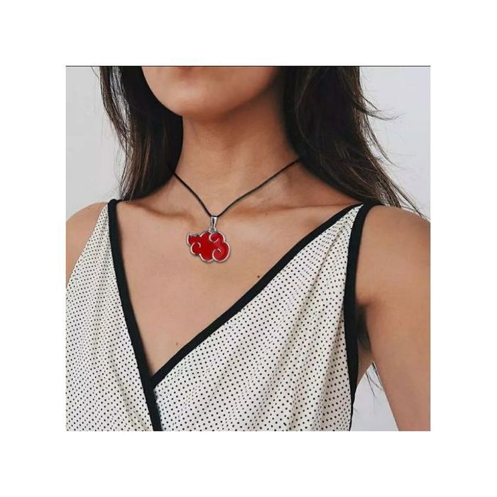 Collier - Naruto - Akatsuki - Rouge - Uchiha Itachi - Cosplay - Haute qualité