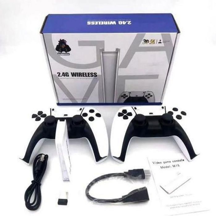 Console de jeu vidéo rétro - M15 - 64 Go - 2 manettes sans fil - Sortie HD 4K - Émulateurs variés