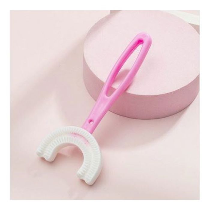 brosse à dents pour enfants forme de U souple à 360 degrés  silicone nettoyant 2-12 ans.