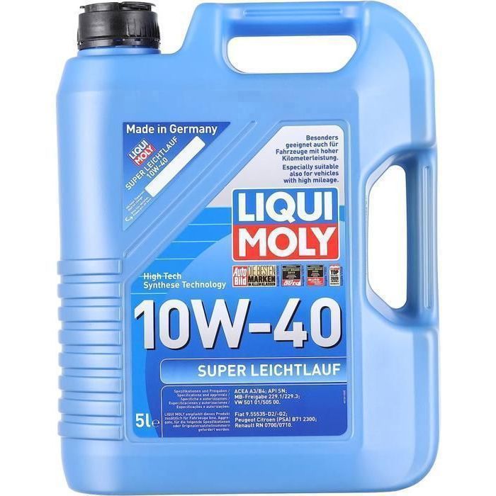 Liqui Moly Super Leichtlauf 10W-40 5L - Huile pour moteur Essence et Diesel