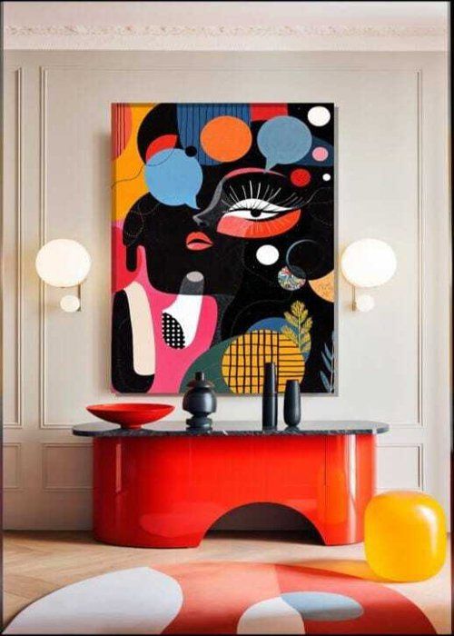 Tableau Décoratif - GENERIC - 90x60 cm - Multicolore - Élégance - Fleurs et botanique