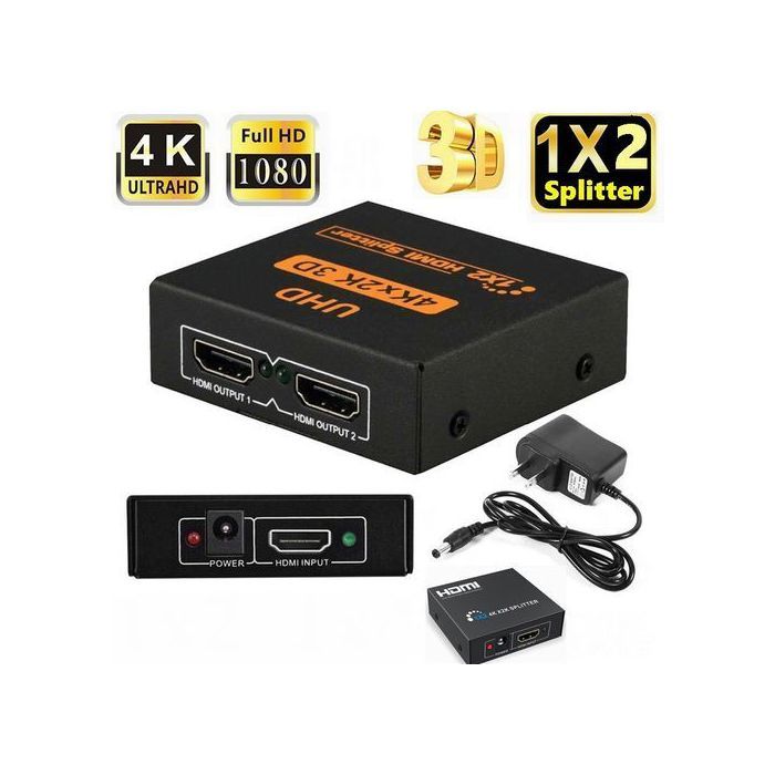 Splitter HDMI 2 Ports 4K 3D 1 In 2