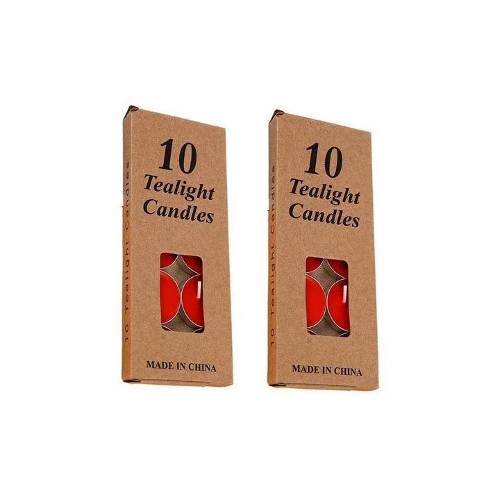 Bougies parfumées romantiques 20 pièces, Bougies Rouges