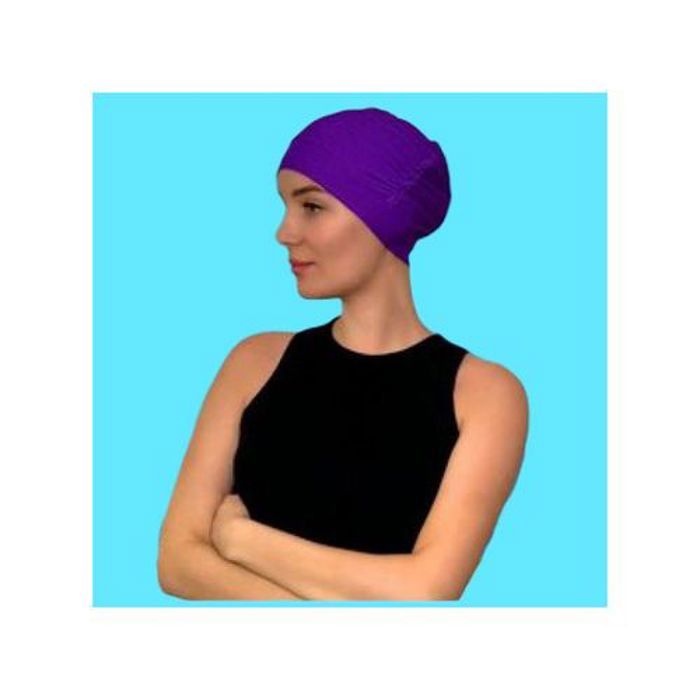 Bonnet de natation - Imperméable - Silicone - Violet - Confortable - Durable