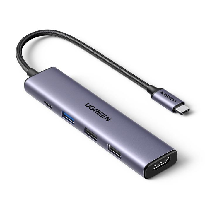USB C 5-i-1-hub - Ugreen - 15495 - HDMI 4K - PD 100W-strömförsörjning - USB 3.0 super snabb