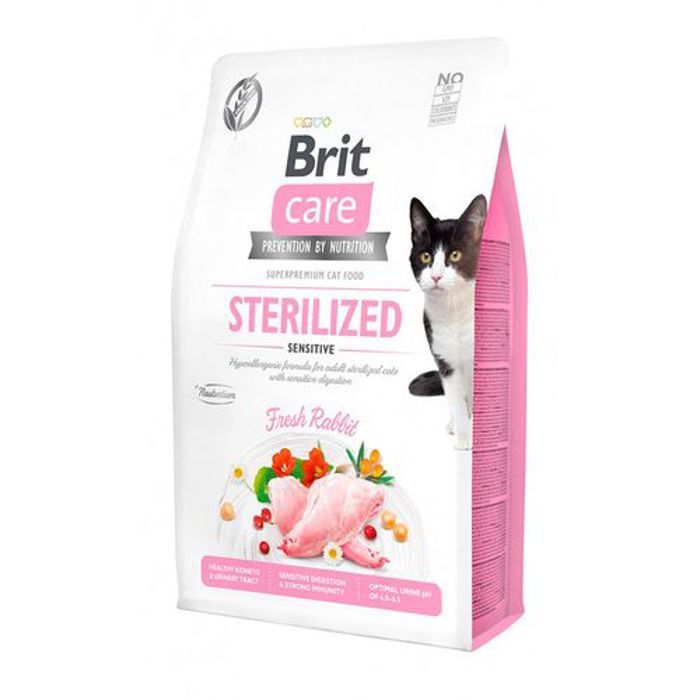 Brit CROQUETTES CARE SANS CEREALES STERILIZED SENSITIVE  CHAT  2KG