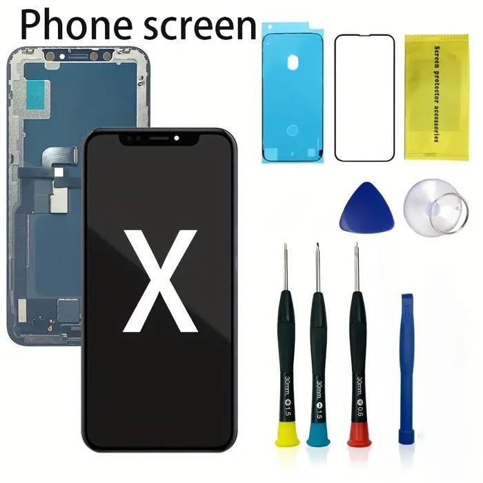 Pour la remplacement d'écran d'iPhone X, écran de 5.8 pouces, équipé de tous les outils d'installation