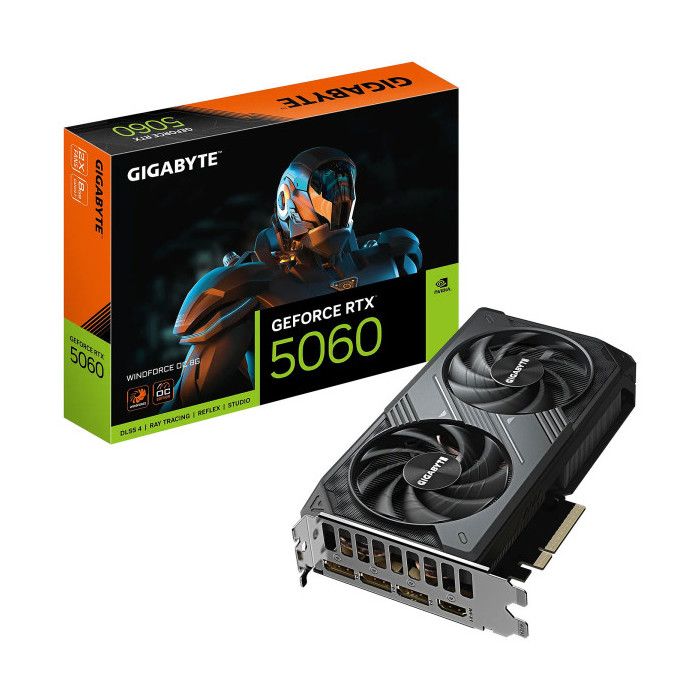 Carte Graphique - Gigabyte - GeForce RTX 5060 - 8 Go GDDR6 - Overclocking Usine - Refroidissement WINDFORCE