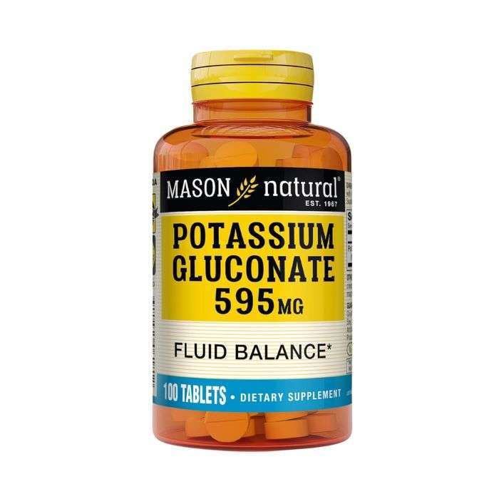 Mason Natural Potasium Gluconate 595mg 100 tablets 618-100A