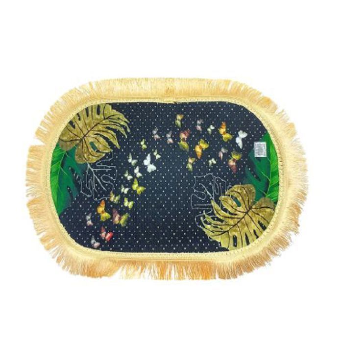 Tapis antidérapant de forme ovale pour agrémenter le salon et la chambre