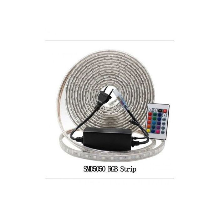 Bande LED RGB 10 mètres - Étanche IP67 - Contrôleur AC220V