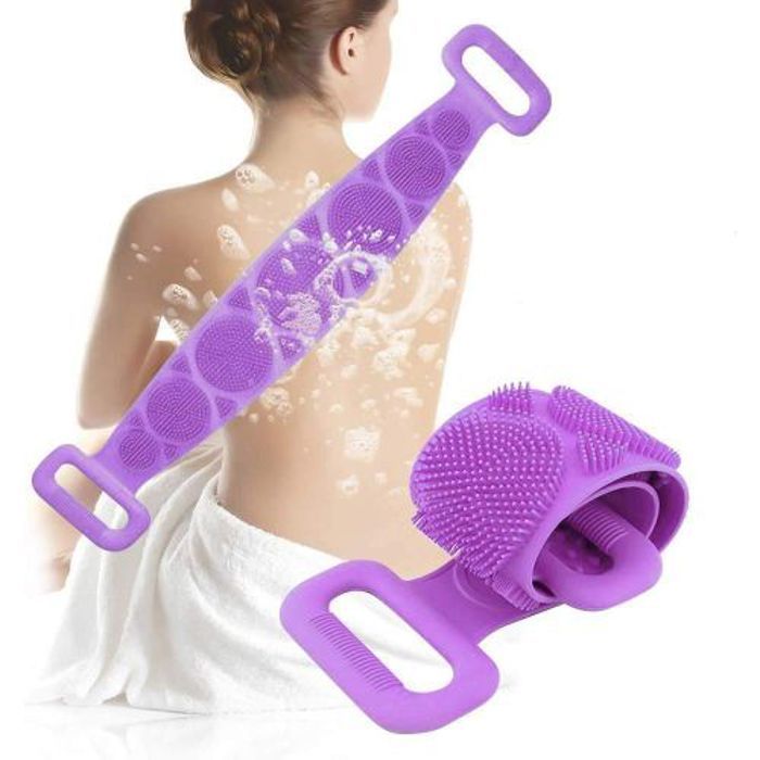Brosse en Silicone pour le Dos, Gommage Doux, Bain, Massage du Corps,Serviettes