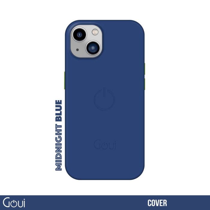 Coque iPhone 15 Plus - Goui - Bleu Nuit - Magnétique - Protection Robuste - Recharge Sans Fil