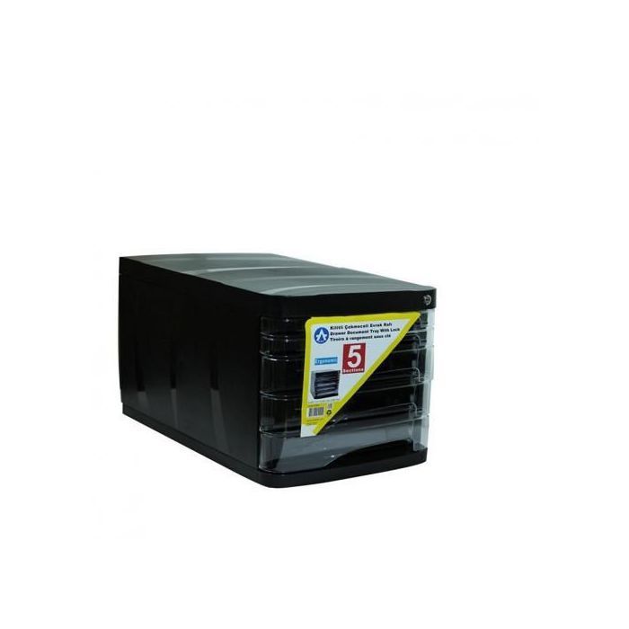 Tiroir 5 Étages Noir Avec Serrure Ark 5555 NT (055555)