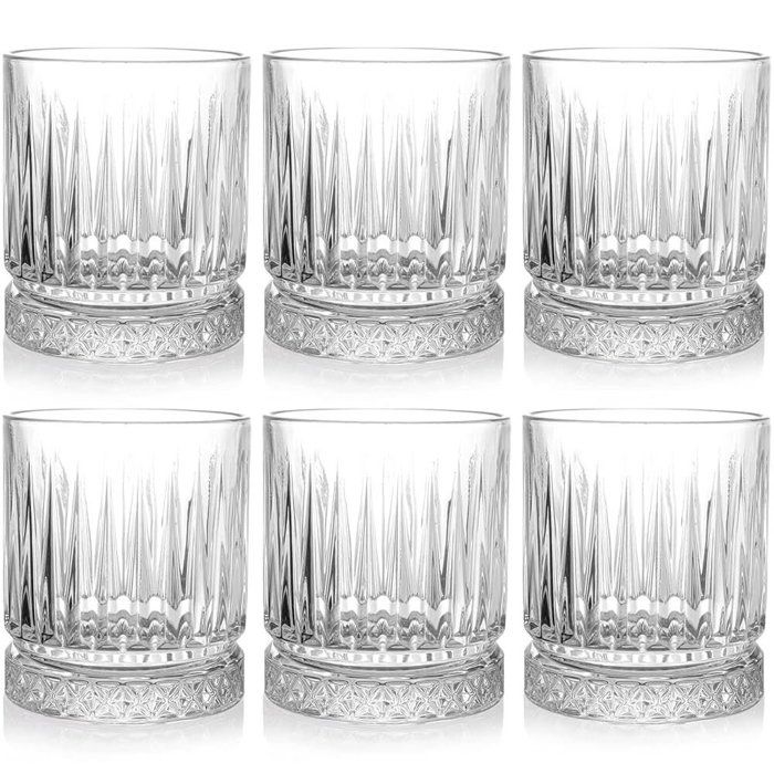 Ensemble 6 verres bas 250 ml en cristallin Beaux verres rond cristal verre sans pied