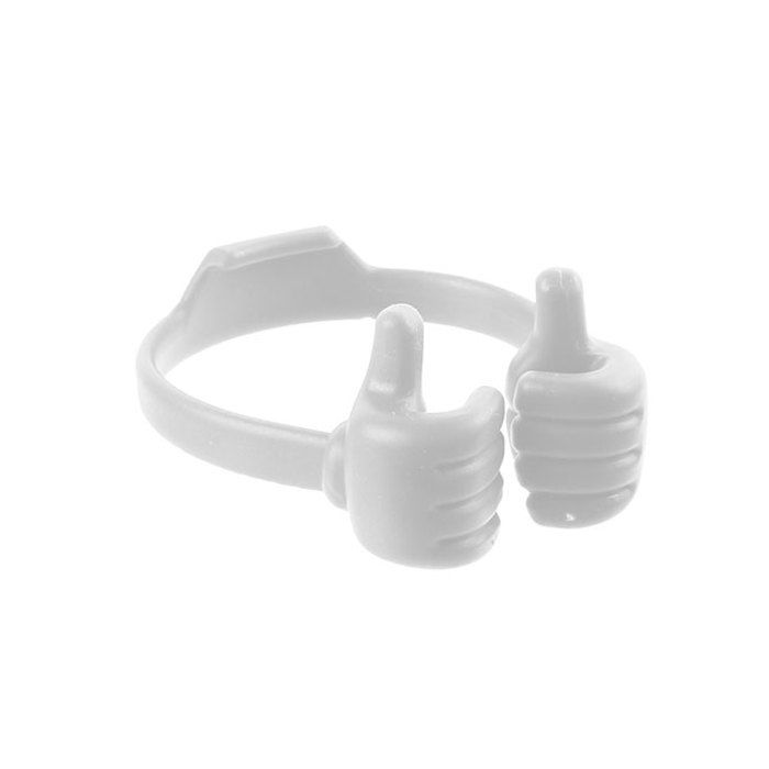 Support forme mains pour tablette et smartphone Blanc