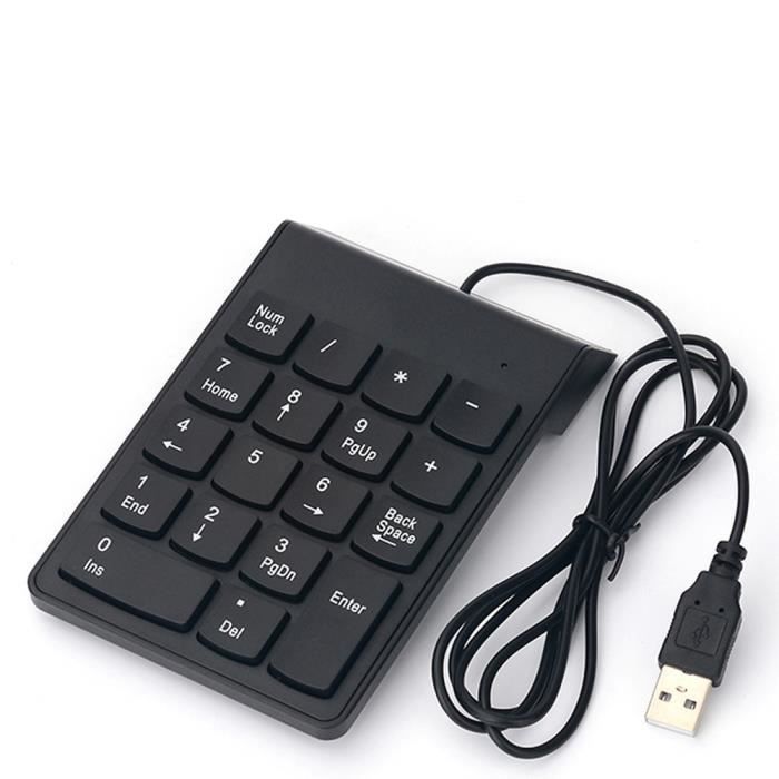USB Wired Keyboard Numeric Keypad Slim Mini Number Pad numérique 18 touches pour iMac - Mac Pro - MacBook - MacBook Air - Pro PC p