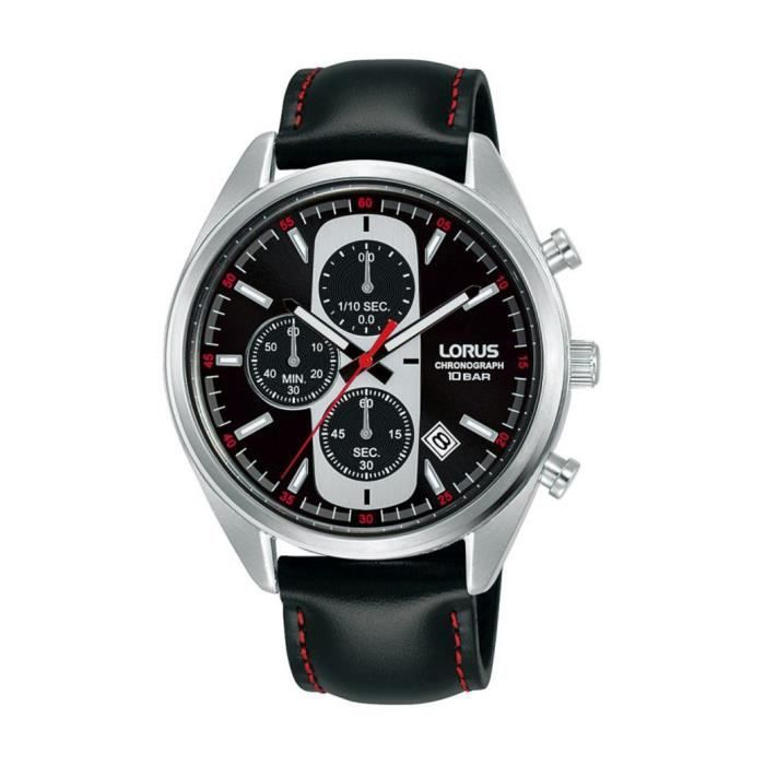 Montre - LORUS - RM359GX9 - Cuir Noir - Quartz - Étanchéité 10 ATM