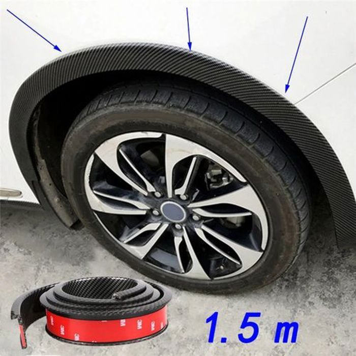 kit de 4 Autocollant de protection de passage de roue de voiture en caoutchouc
