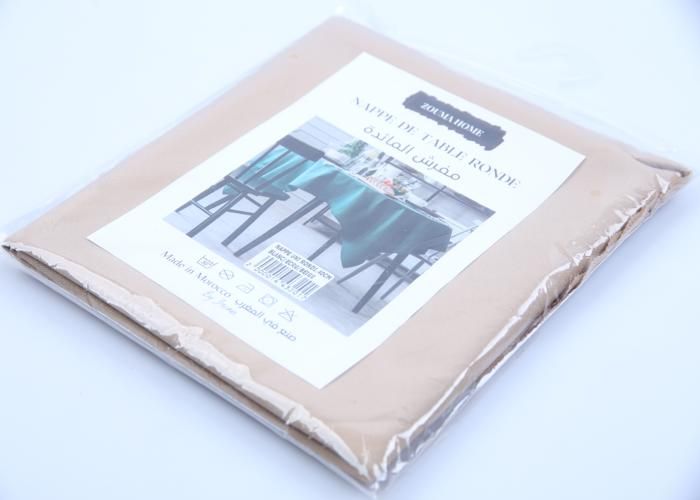 Nappe unie ronde 1,40 blanc/écru/beige